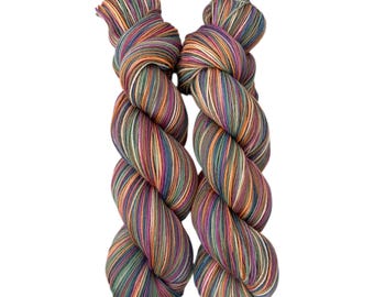 Hand Dyed Self Striping Sock Yarn (100g, 400 meters)