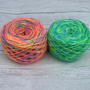 Yarn winding service, yarn caking ,yarn cake,yarn ball,hand dyed yarn cake , caked yarn image 2