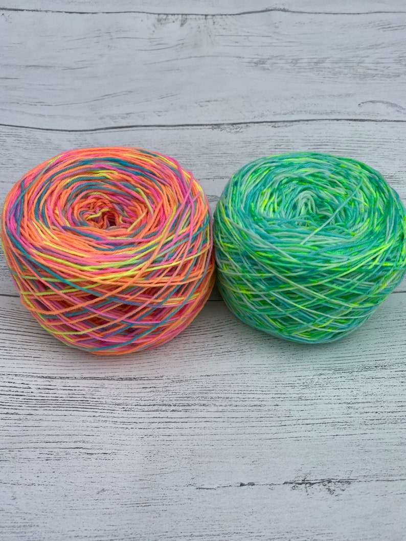 Yarn winding service, yarn caking ,yarn cake,yarn ball,hand dyed yarn cake , caked yarn image 2