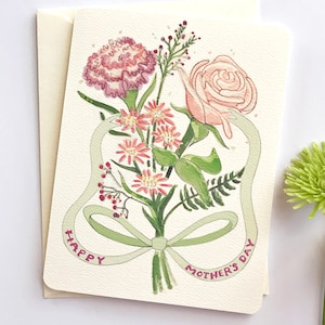 Mothers Day Card Floral Mothers Day Cards Flower Card for Mom Mother's Day Card Mothers Day Gift Happy Mother's Day image 1