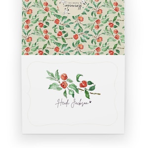 Ensemble de papeterie personnalisée, papeterie personnalisée, papeterie pomme personnalisée, cartes de remerciement aquarelles, note de l'enseignant, cartes d'automne vierges