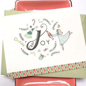 Cartões de Natal do Balé Quebra-Nozes com Alegria - Cartões do Quebra-Nozes - Conjunto de Cartões de Natal em Caixa - Pacote de Cartões de Natal do Balé - Cartão de Natal Fofo