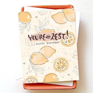 Pack de cartes joyeux anniversaire citron, carte d'anniversaire d'été, jeu de cartes citron, cartes florales, carte de fruits, carte d'anniversaire de maman mignonne, carte pour elle