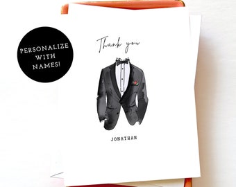 Personalized Thank you Groomsmen cards, Wedding Party Gift, Groomsman Thank You, Groomsmen Proposal, Thank You For Being, Wedding Thank You