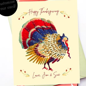 Lots de cartes de voeux personnalisées pour le jour de la dinde pour Thanksgiving, lot de 8, 16, 24 cartes personnalisées pour le jour de la dinde, jolies cartes vierges pour le jour de la dinde