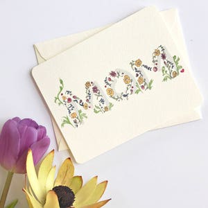 Mothers Day Card - Floral Mom Card - Happy Mothers Day Card - Mothers Day Card Floral - Gift for Mom
