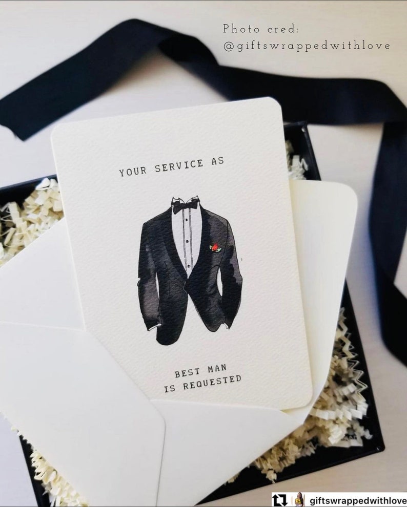 Groomsmen proposal card, Will you be my groomsman, Will you be my Best Man, Groomsman Proposal, best man invitation, Choose your set image 2