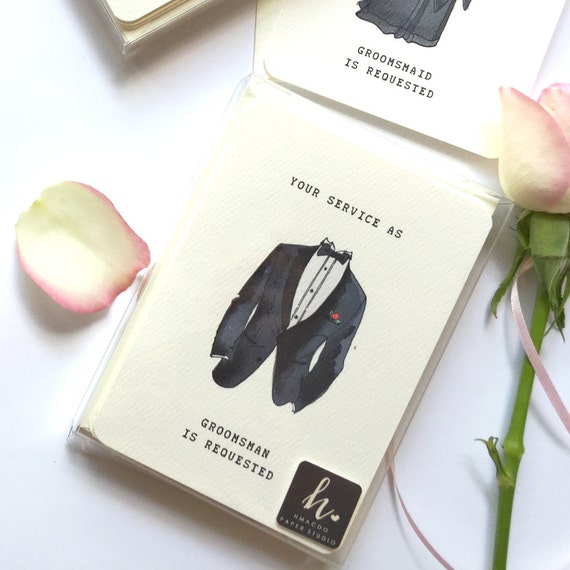 will you be my groomsman groomsman invitation cards etsy