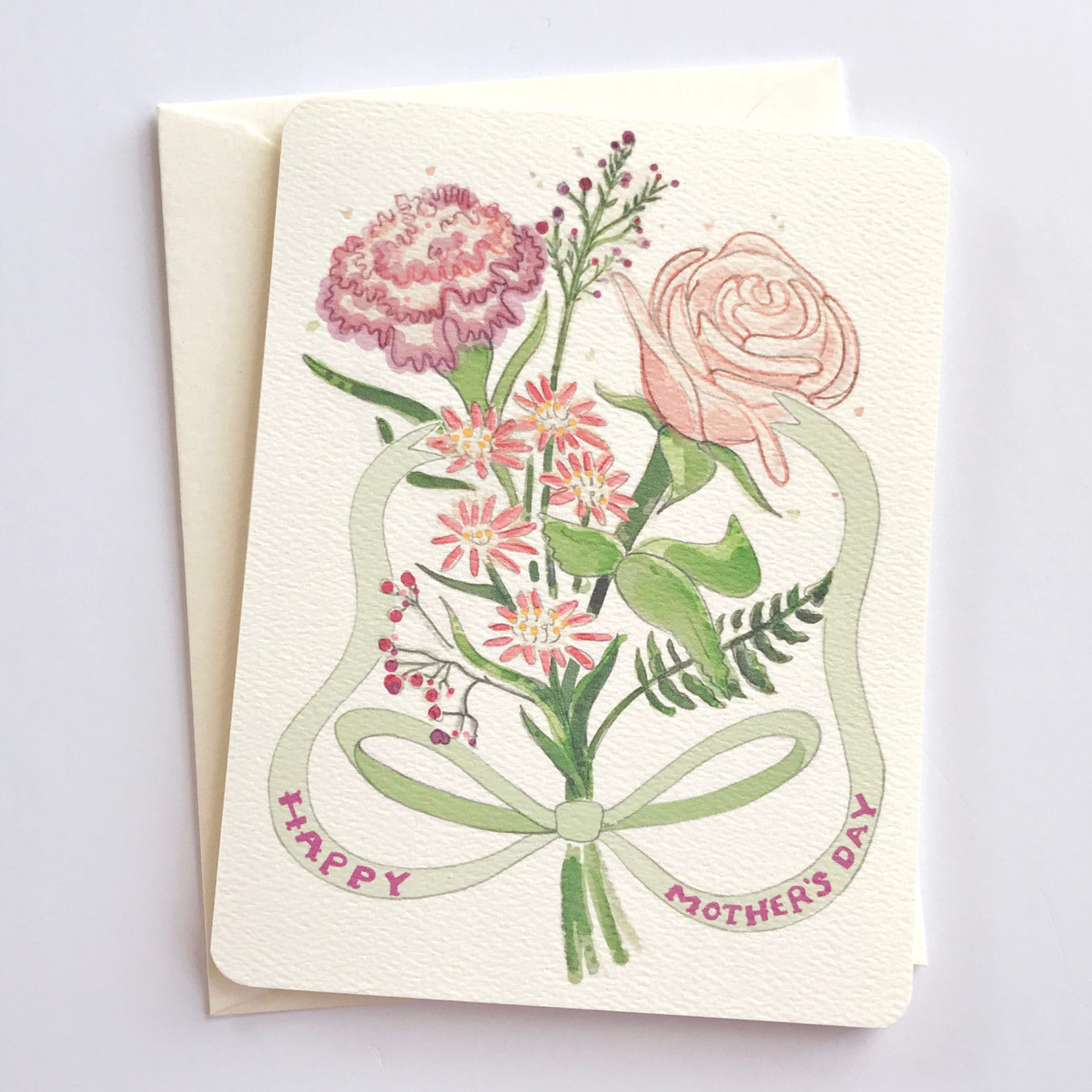 Mothers Day Card Floral, Mothers Day Cards, Flower Card for Mom, Mother ...