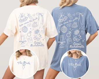 Here Comes the bride, Bachelorette Shirts, Custom Bridesmaid Shirt, Comfort Colors Bachelorette, Bridal party, Matching Bridesmaids shirts