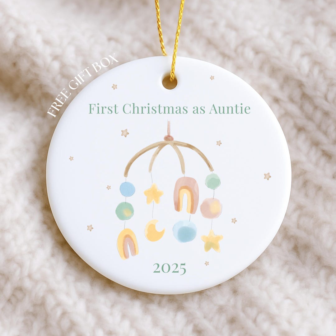 Personalized New Auntie Ornament 1st Christmas as Auntie Gifts New ...