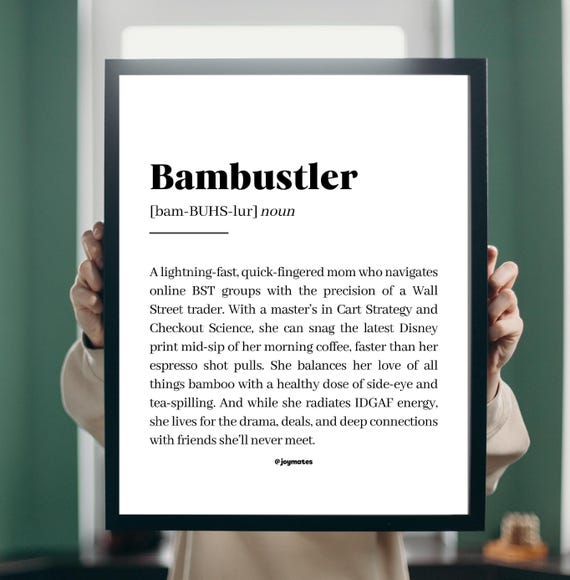Bambustler Definition Printable Art, Bamboo Art, Bamboo Prints, Mama Word  Print, BST Word Print, Funny Print, Custom Word Definition Print