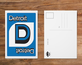 Detroit Uno Postcard - 4in x 6in Postcard / Framable Art