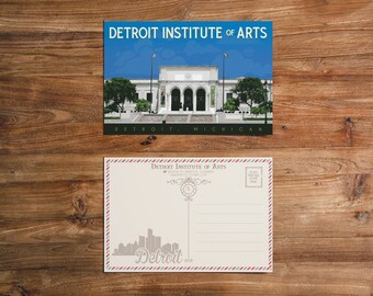 Detroit Institute of Arts (DIA) - Detroit, Michigan - 4x6 Postcard / Framable Art