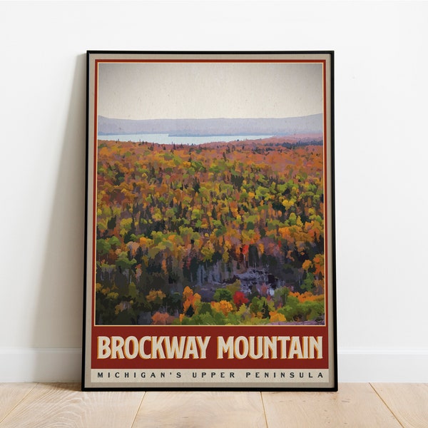 Brockway Mountain - Michigan's Upper Peninsula Travel Poster