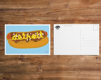 Detroit Coney Dog - 4in x 6in Postcard / Framable Art
