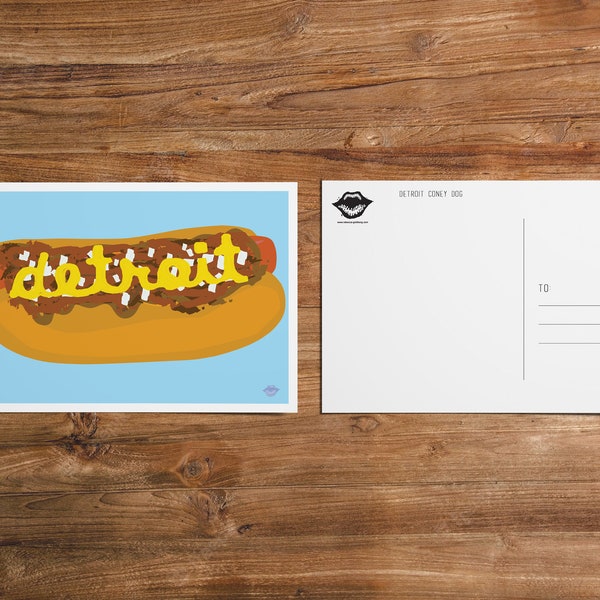 Detroit Coney Dog - 4in x 6in Postcard / Framable Art