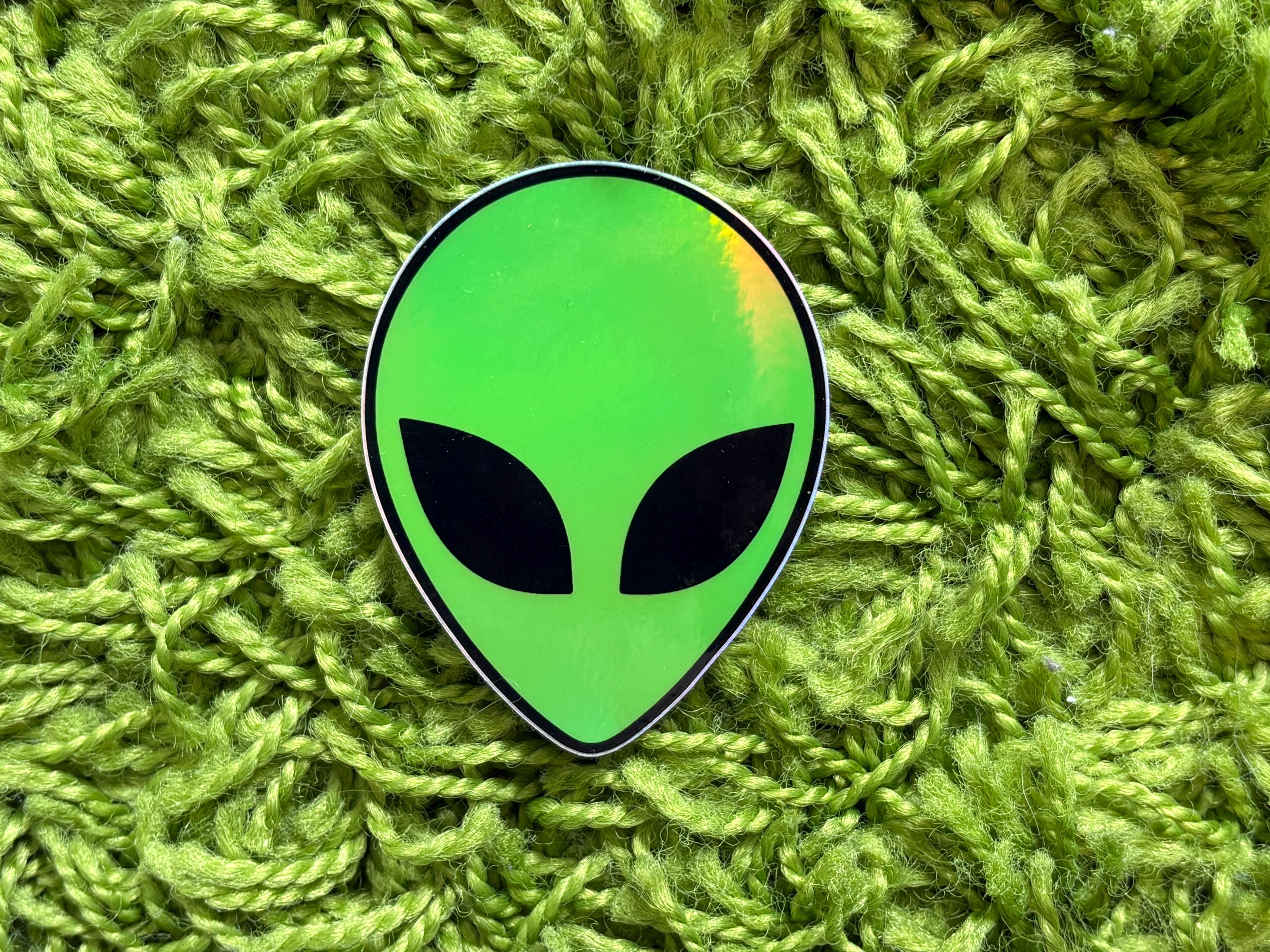 【希少/2000年製】Alien Crossing エイリアンUSA製 ALIEN Holographic Sticker - [decal 90s 2000s Rave Y2K Rave Techno