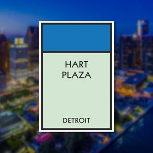HART PLAZA, DETROIT - Spielbrett Sticker - Missouri, Great Lakes, Detroit Techno, Jazz Festival, Pop Art, Popkultur, einzigartiges Geschenk