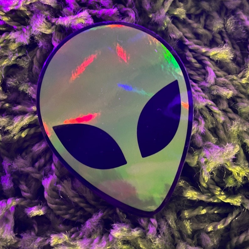 ALIEN Holographic Sticker Decal 90s 2000s Rave Y2K image 4
