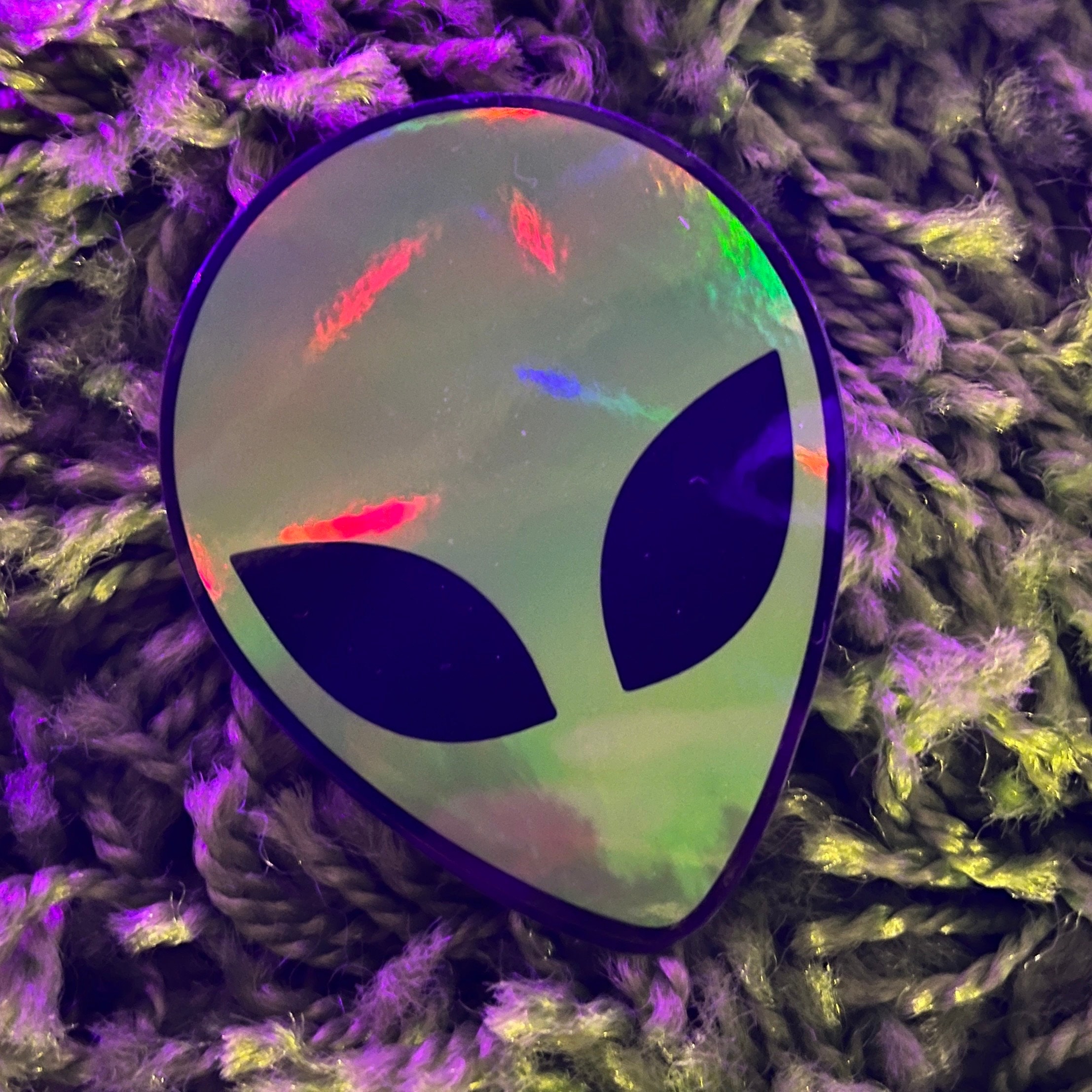 ALIEN Holographic Sticker - [decal 90s 2000s Rave Y2K Rave Techno
