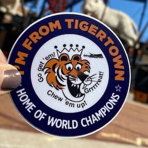 SOY DE TIGERTOWN - Fanático de los Detroit Tigers Pegatina