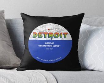 DETROIT Motown Music Inspired Pillow