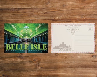 Belle Isle Aquarium - Detroit, Michigan - 4x6 Postcard / Framable Art