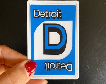 Detroit Uno Card Vinyl Sticker