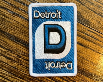 Detroit Uno Embroidered Iron-On Patch