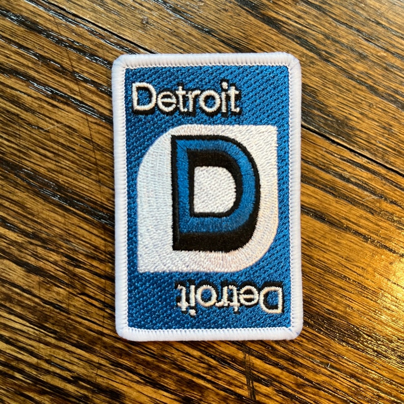 Detroit Uno Embroidered Iron-On Patch image 1