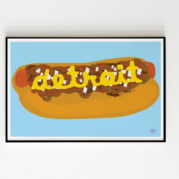 Detroit Coney Dog Print