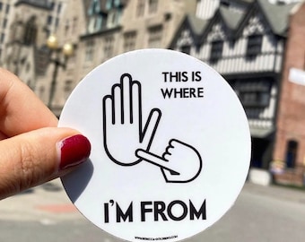This Is Where I&#39;m From Vinyl Sticker - Michigan, Detroit