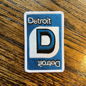 DETROIT Embroidered Iron-On Patch - Custom, Michigan, Design, Varsity, Jacket, Notion, Graduation, Birthday, Great Gift
