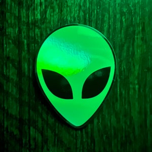 ALIEN Holographic Sticker Decal 90s 2000s Rave Y2K image 2