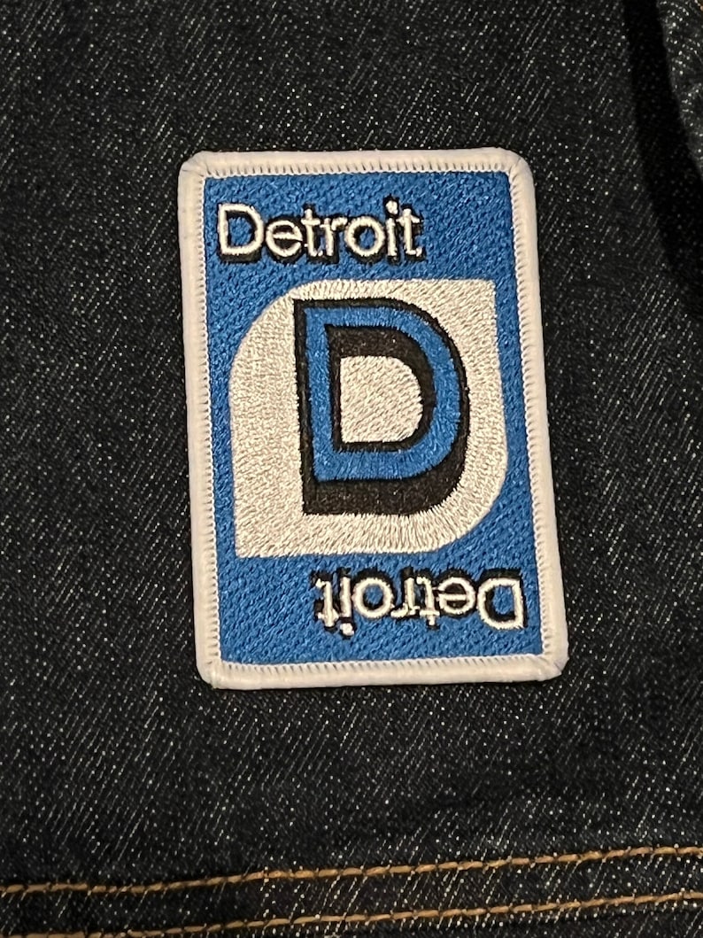 Detroit Uno Embroidered Iron-On Patch image 2
