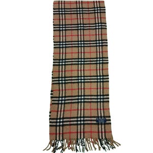 Burberry Nova Check Cashmere Scarf: Beige Plaid Luxury Wrap