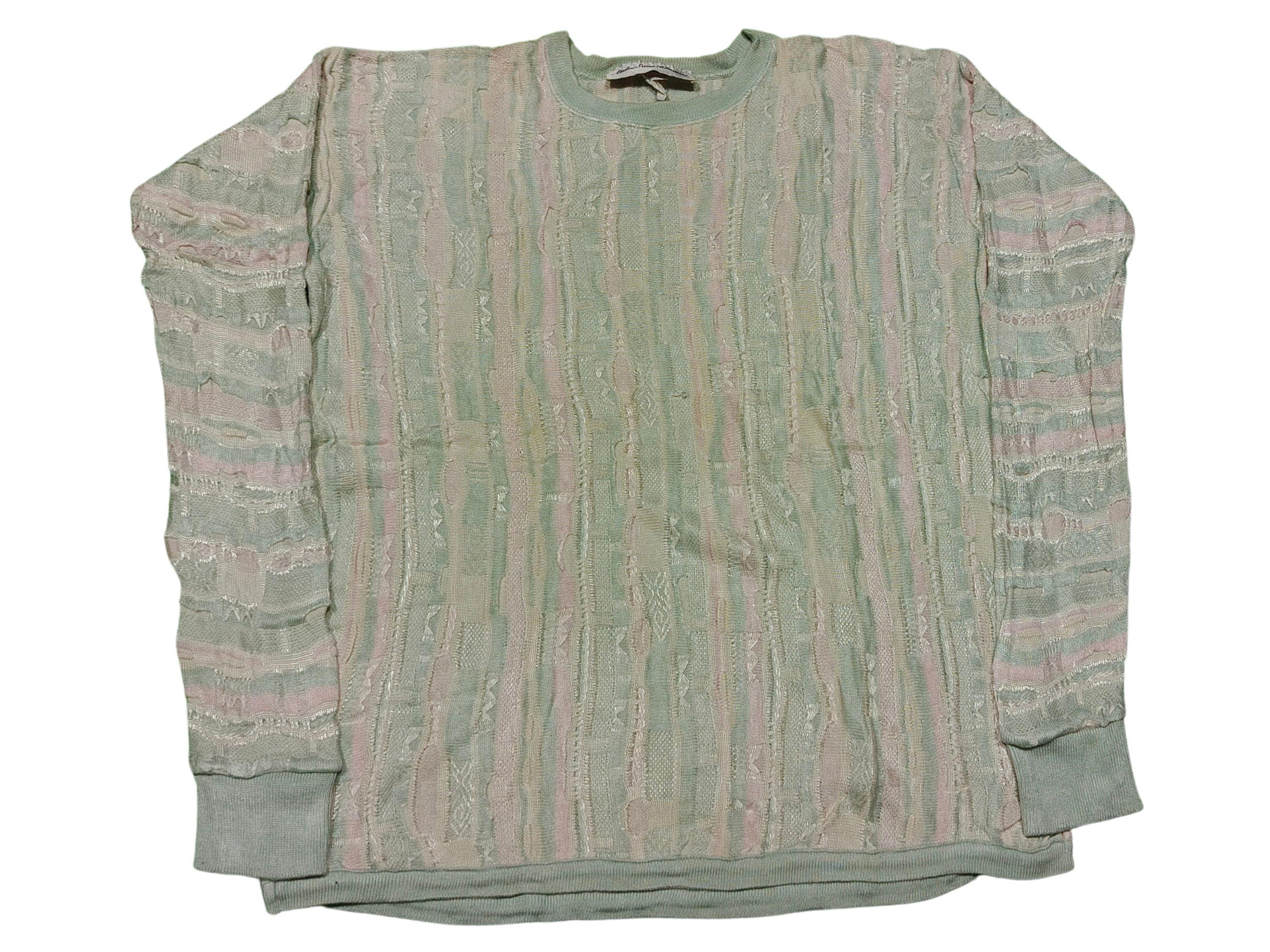 90年代ヴィンテージ Coogi スタイル セーター：パステル 3D ニット 
