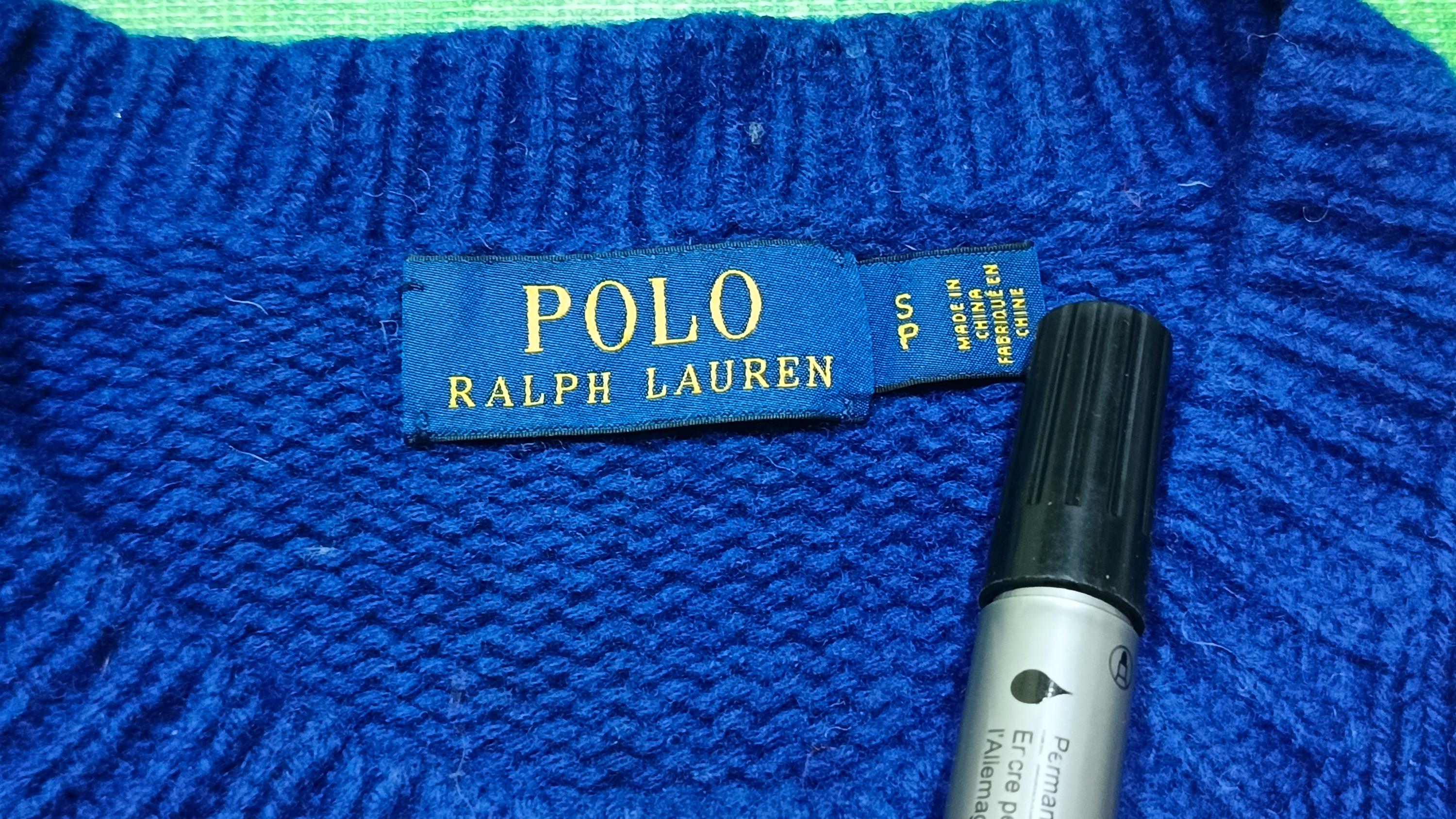 Vintage Polo Ralph Lauren Wool Sweater: 1992 Racing Design - Size