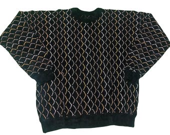 COOGI Blues ニット S 90s Vintage 90's Coogi “BLUES” Australia Multicolor Crewneck Sweater L