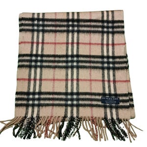 Burberry Nova Check Cashmere Scarf: Beige Luxury Wrap, Made in England