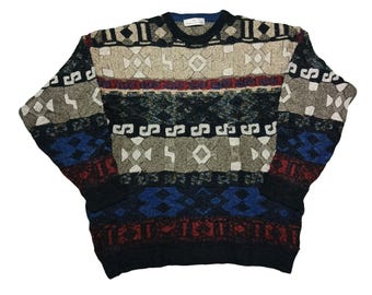 Vintage 90s Coogi Blues Sweater - Tagged Large - Etsy