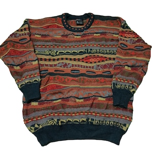Vintage 90s Coogi Style Sweater: Emaroo Australia Knit Jumper, Size 14