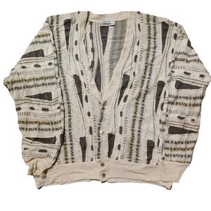 Vintage Carlo Colucci 3D Knit Cardigan: Abstract Avant-Garde Sweater