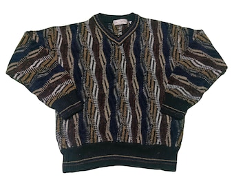 Vintage 1990s Coogi Blues Knit Sweater Men's XL / 90s Coogi / Made