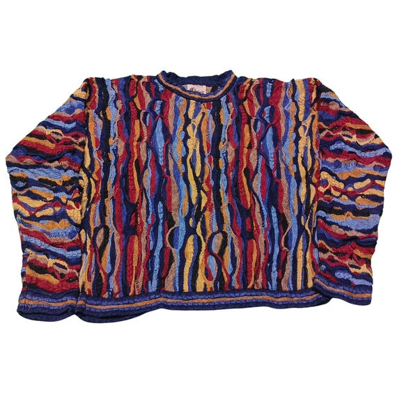 Vintage Coogi 3D Knit Sweater: 90s Hip Hop Style, Men's L - Etsy