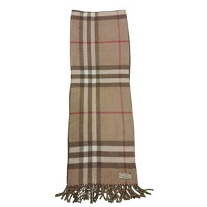 Authentic Burberry Scarf: Nova Check Wool Cashmere Plaid, Made in England