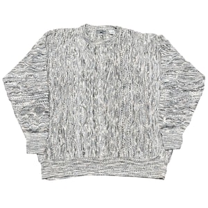 Vintage 90&#39;s Idea Uomo Coogi Style Sweater | Pullover Crewneck Unisex Jumper | Cosby Biggie 3D Knit Streetwear Size L