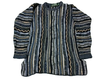 Vintage Coogi Style Merino Wool Sweater: 90s Knit Jumper Women Size S