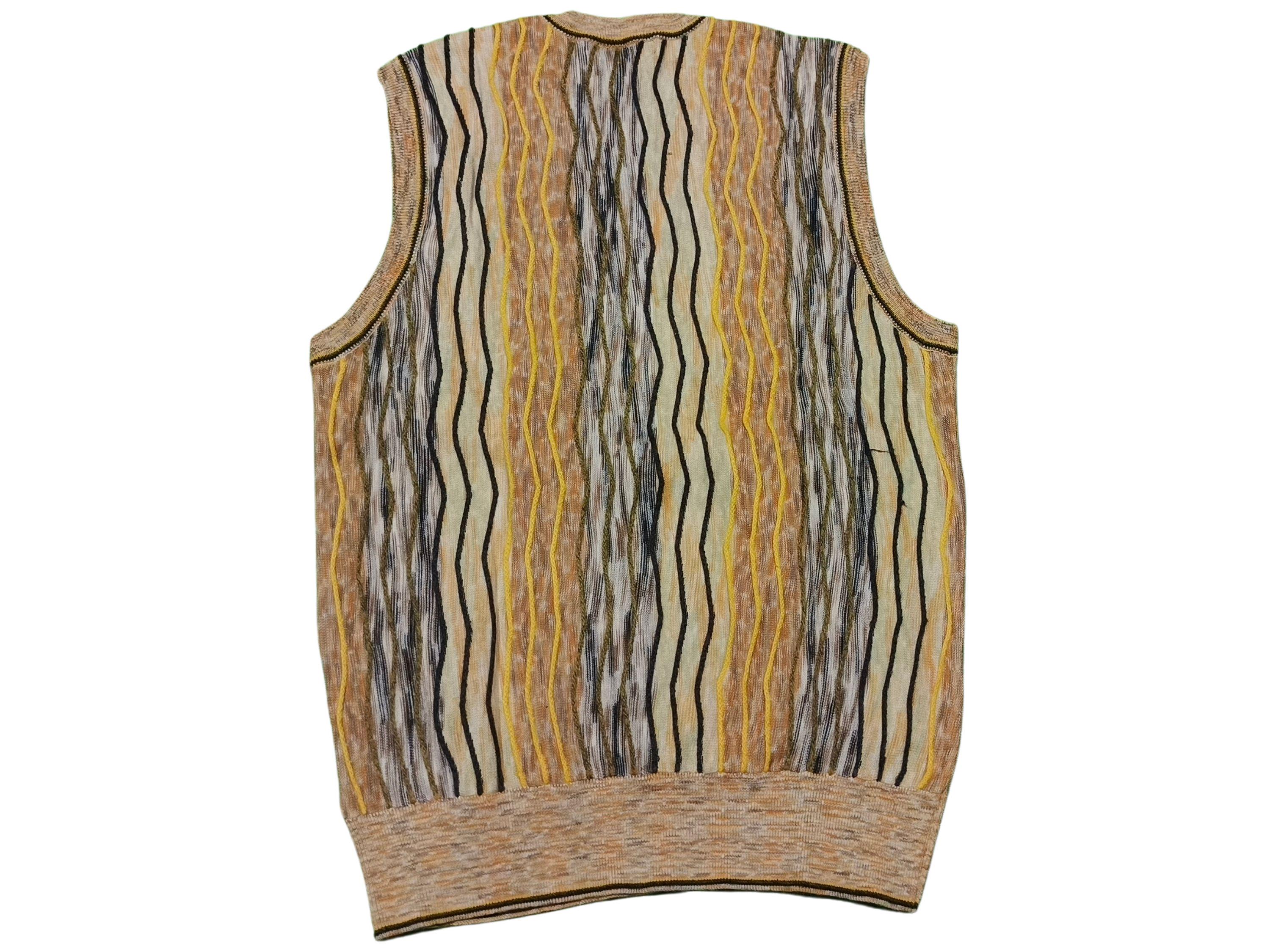 Vintage Coogi Style Knit Sweater Vest: 90s 3D Textured Abstract - Etsy